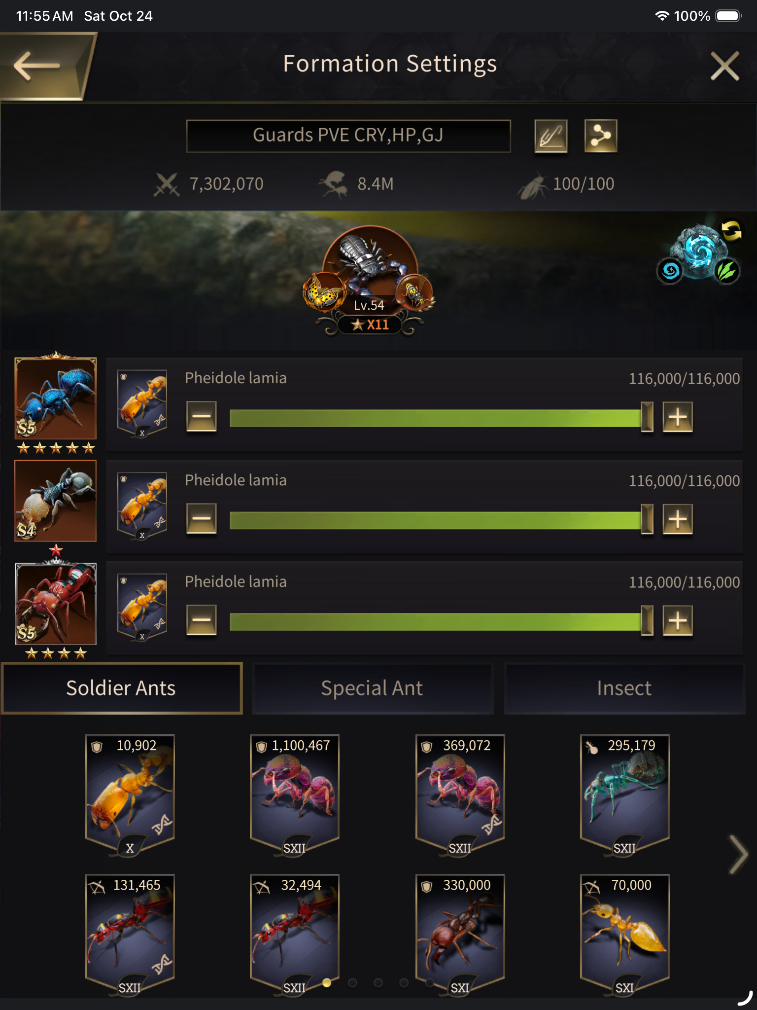 Guardian PvE formation, saved preset name hidden